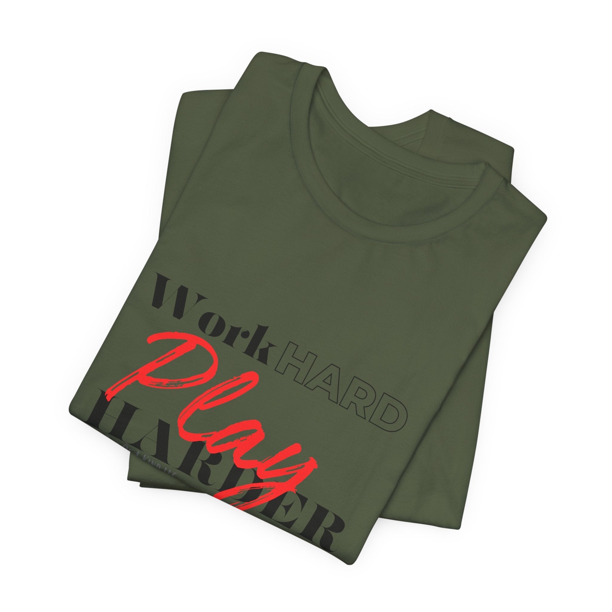 Work Hard Play Harder w/o Unisex Short Sleeve Tee